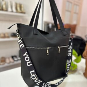 bolso doble cierre negro